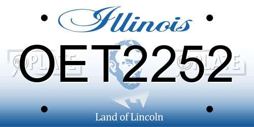 OET2252 Illinois License Plate