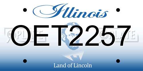 OET2257 Illinois License Plate