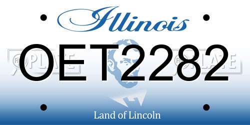 OET2282 Illinois License Plate