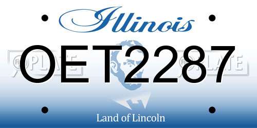OET2287 Illinois License Plate