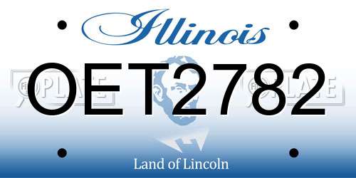 OET2782 Illinois License Plate