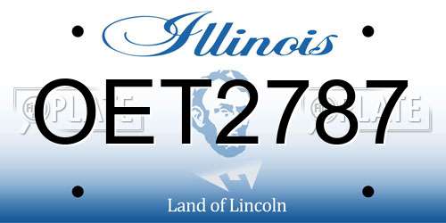 OET2787 Illinois License Plate