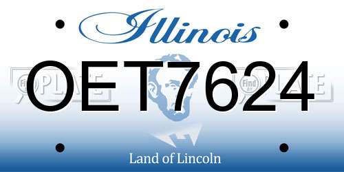 OET7624 Illinois License Plate