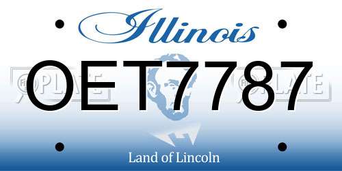 OET7787 Illinois License Plate