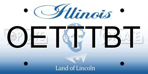 OETTTBT Illinois License Plate
