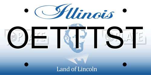 OETTTST Illinois License Plate
