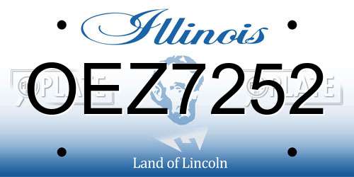 OEZ7252 Illinois License Plate