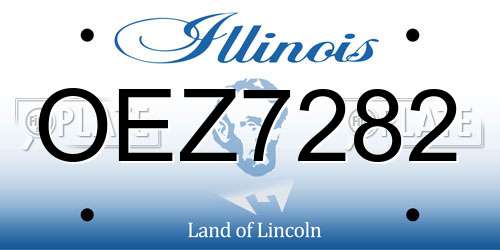 OEZ7282 Illinois License Plate