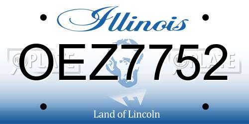 OEZ7752 Illinois License Plate