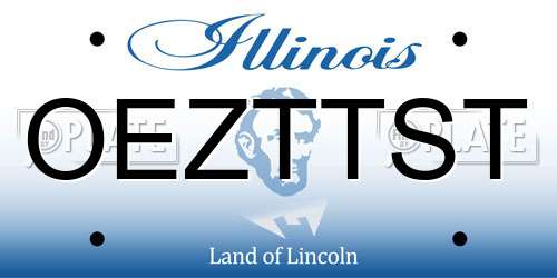 OEZTTST Illinois License Plate