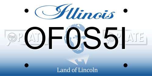 OF0S5I Illinois License Plate