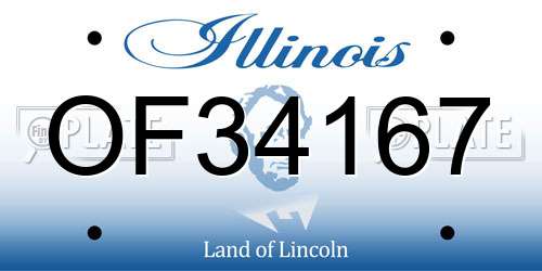 OF34167 Illinois License Plate