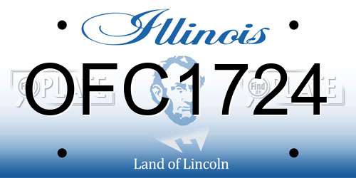OFC1724 Illinois License Plate