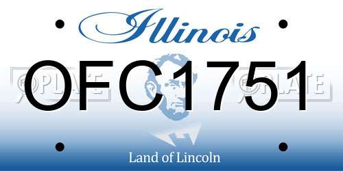 OFC1751 Illinois License Plate