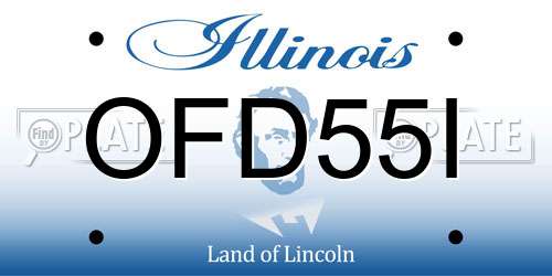 OFD55I Illinois License Plate