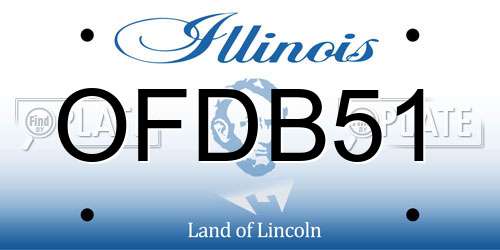 OFDB51 Illinois License Plate