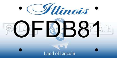 OFDB81 Illinois License Plate