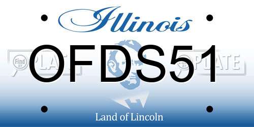OFDS51 Illinois License Plate