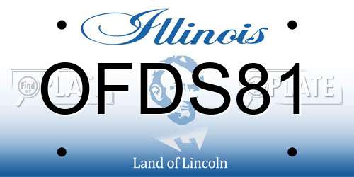 OFDS81 Illinois License Plate