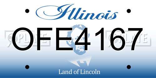 OFE4167 Illinois License Plate