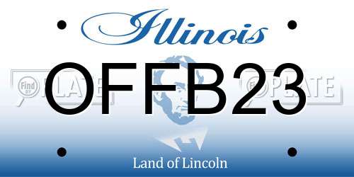 OFFB23 Illinois License Plate