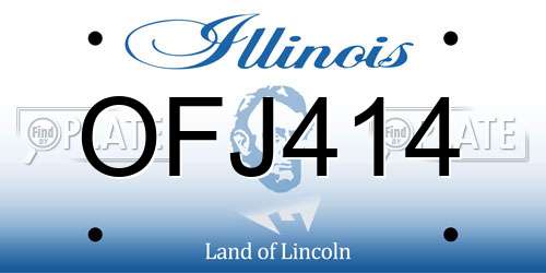 OFJ414 Illinois License Plate