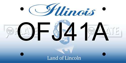 OFJ41A Illinois License Plate