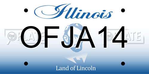 OFJA14 Illinois License Plate
