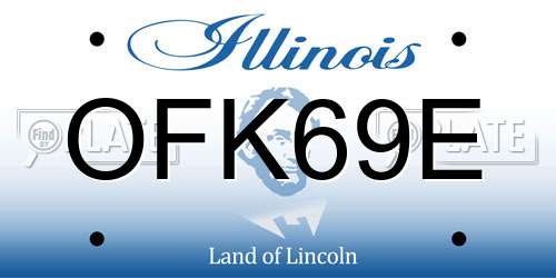 OFK69E Illinois License Plate