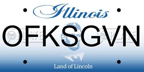 OFKSGVN Illinois License Plate