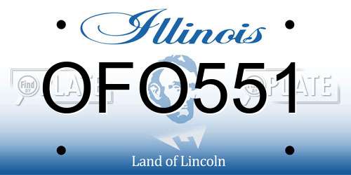 OFO551 Illinois License Plate