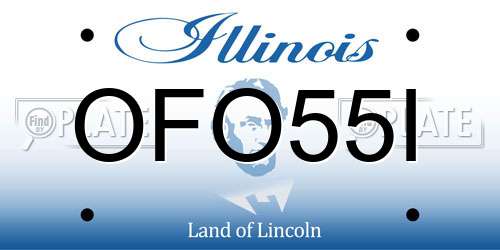 OFO55I Illinois License Plate