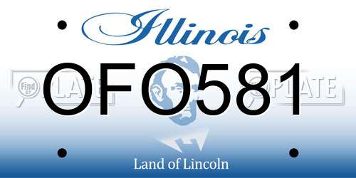 OFO581 Illinois License Plate