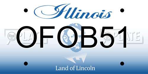 OFOB51 Illinois License Plate