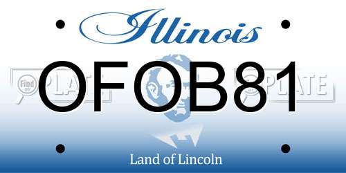 OFOB81 Illinois License Plate