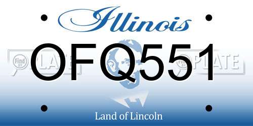 OFQ551 Illinois License Plate
