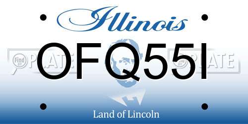 OFQ55I Illinois License Plate