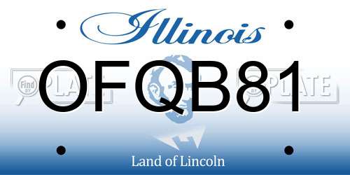 OFQB81 Illinois License Plate