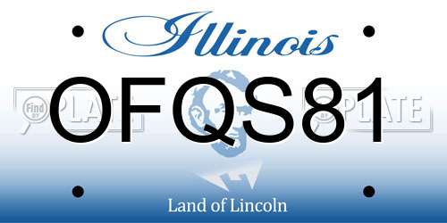 OFQS81 Illinois License Plate