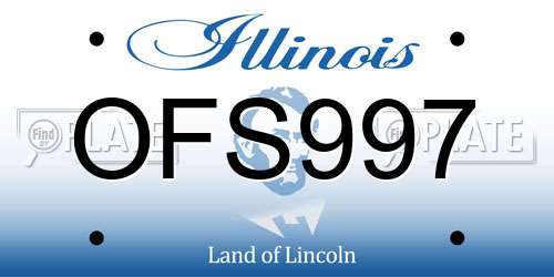 OFS997 Illinois License Plate