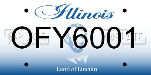 OFY6001 Illinois License Plate