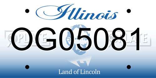 OG05081 Illinois License Plate