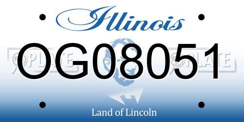 OG08051 Illinois License Plate