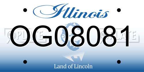 OG08081 Illinois License Plate