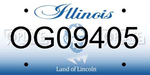 OG09405 Illinois License Plate
