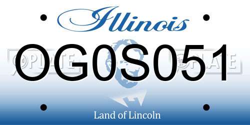 OG0S051 Illinois License Plate