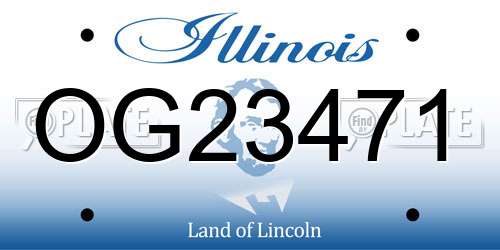 OG23471 Illinois License Plate