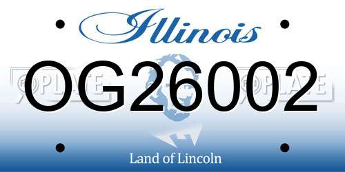 OG26002 Illinois License Plate