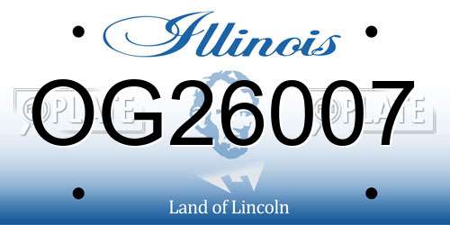 OG26007 Illinois License Plate