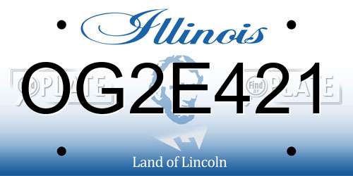 OG2E421 Illinois License Plate